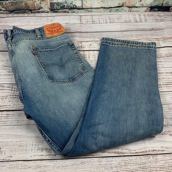 Levi’s straight leg 513 blue jeans sz 38 x 30 - Picture 8 of 12